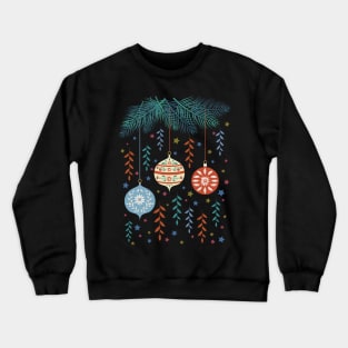 Folk Art Christmas Ornaments Crewneck Sweatshirt